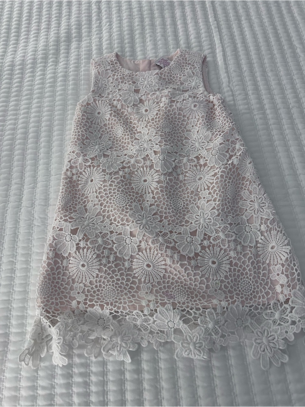 Miss Mona Mouse Sleeveless Pink Floral Lace A-line Dress for Girls Size 5